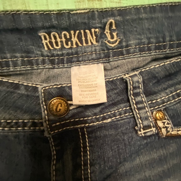Rockin C Cowgirl Western Jeans Size 30 - Picture 5 of 6